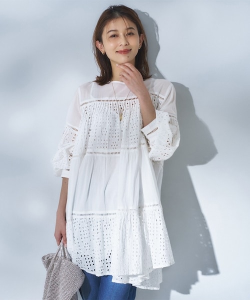 新品♡送料込♡チュニックドレス Audrey and John Wad】エンブロイダリーチュニックドレス｜アン