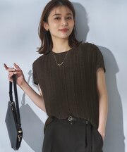 【1枚で着映える】ドットジャガードブラウス