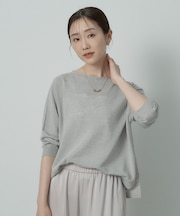 【ゆったり/リラクシー】リネンボートネックプルオーバー