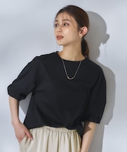 【汗染み防止/接触冷感】ランタンスリーブプルオーバー