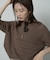 メッシュ柄ボーダーニット