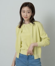 【アンサンブル可】ラメ混クルーネックカーディガン