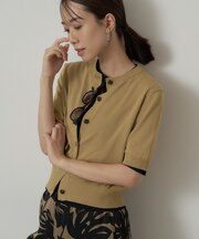 【すっきりコンパクト】ドライタッチ5分袖カーディガン