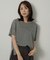 【アンサンブル可/品のある透け感】Tシャツ風ニットトップス