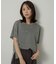 【アンサンブル可/品のある透け感】Tシャツ風ニットトップス