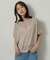 【アンサンブル可/品のある透け感】Tシャツ風ニットトップス