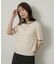 【アンサンブル可/上品な清涼感】コンパクト5分袖ニット