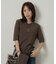 【アンサンブル可/上品な清涼感】コンパクト5分袖ニット