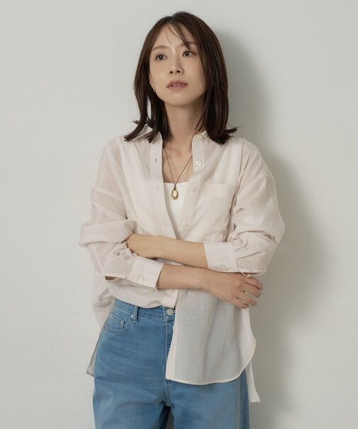 シルキータッチシアーシャツ
