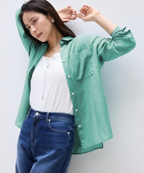 シルキータッチシアーシャツ