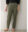 【ウエストゴム】シャイニーキュプラテーパードパンツ