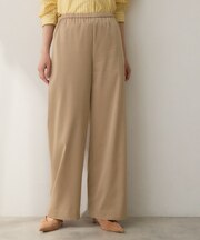 【ウエストゴム】シャイニーキュプラワイドパンツ