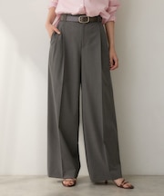 ウーステッドワイドシルエットパンツ