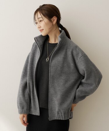 【軽アウター/きれいめスポーティ】スタンドカラージップコート