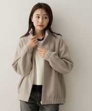 【軽アウター/きれいめスポーティ】スタンドカラージップコート