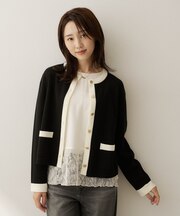 【アンサンブル可/ジャケットライク】モールラインカーディガン