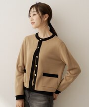 【アンサンブル可/ジャケットライク】モールラインカーディガン