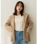 【軽アウター/秋羽織り】シャギーフーディ―カーディガン