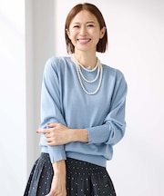 【アンサンブル可能/オンオフ使える】シルクウールカシミヤプルオーバー
