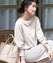 【アンサンブル可能/オンオフ使える】シルクウールカシミヤプルオーバー