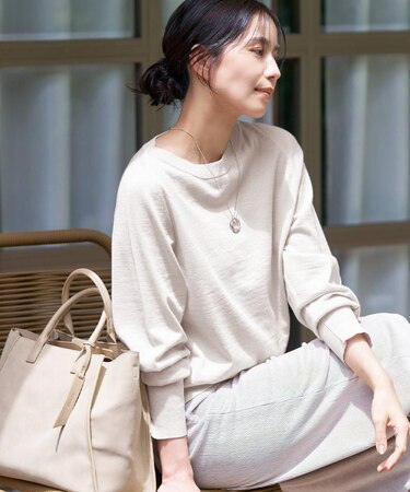 【アンサンブル可能/オンオフ使える】シルクウールカシミヤプルオーバー
