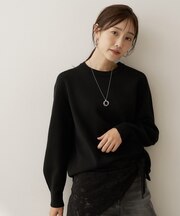 【きれいめカジュアル】スウェットライクニットプルオーバー