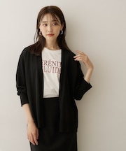 【アンサンブル可/秋羽織り/通勤】シルクウールカシミヤカーディガン