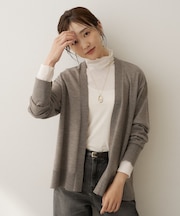 【アンサンブル可/秋羽織り/通勤】シルクウールカシミヤカーディガン