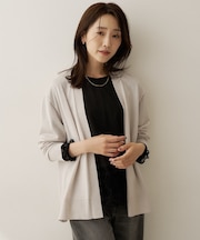 【アンサンブル可/秋羽織り/通勤】シルクウールカシミヤカーディガン