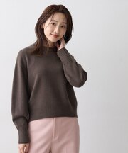 【1枚で着映え/手洗い可】ウールカシミヤデザインニット