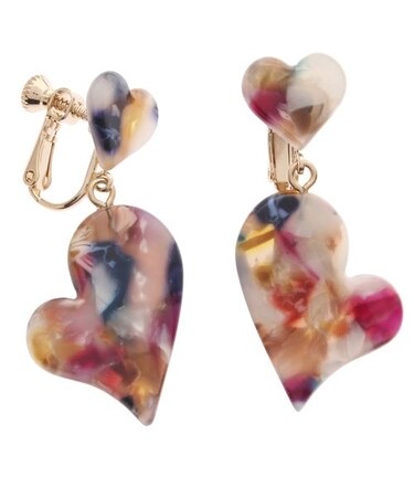 ダーブルWハートイヤリング