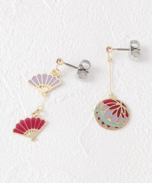 和鞠×扇子ピアス