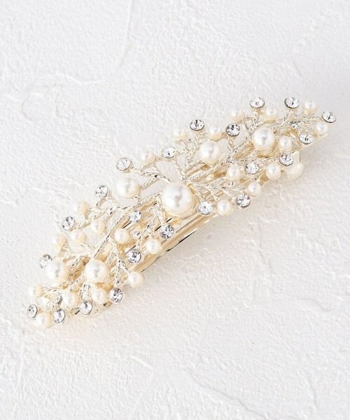 フェイクパールボタニカルバレッタ｜イッツデモの通販｜&mall（アンド