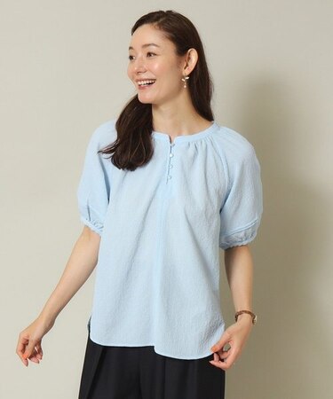 【肌触りさらり／手洗い可】ドビーブラウス