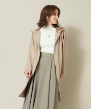 【ロングシーズンOK】カットスエードフードコート