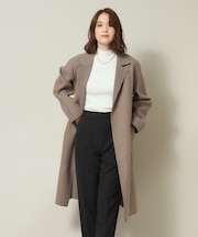 【肌あたりやわらか／ロングシーズンOK】裏リブロング着流しコート