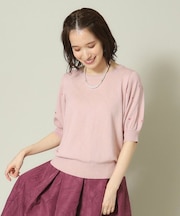 【通勤／手洗い可】ハート刺繍ニット