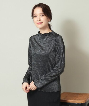 【手洗い可／レイヤードに】ラメメロウプルオーバー