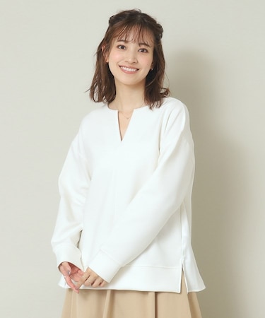 【手洗い可】キーネックプルオーバー