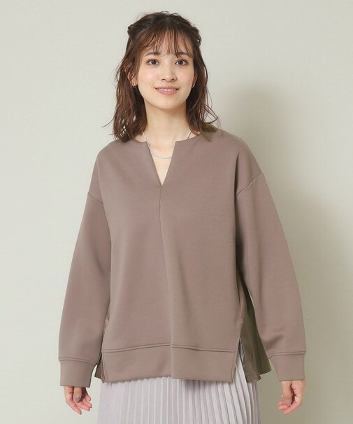 【手洗い可】キーネックプルオーバー
