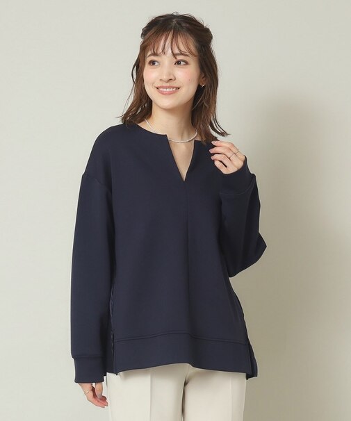 【手洗い可】キーネックプルオーバー