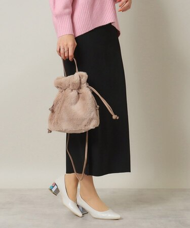 巾着2WAYファーショルダー