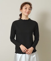 【伸縮性あり/レイヤードにも◎/手洗い可】千鳥ジャカードプルオーバー