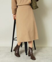 【セットアップ可/ウエストゴム/手洗い可】ふくれジャカードスカート