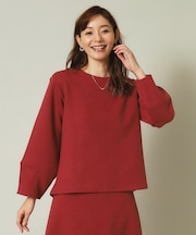 【セットアップ可／手洗い可】ふくれジャカードプルオーバー