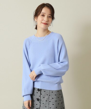 【手洗い可】畦編みラメニット