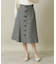 【後ろウエストゴム／手洗い可】ヘリンボーンスカート