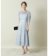 【結婚式・パーティに】レース×ラメシアーワンピース＜ドレスコレクション＞