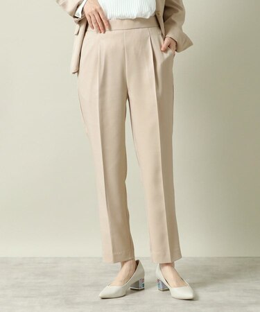 【通勤／手洗い可／吸水速乾】ツイルテーパードパンツ