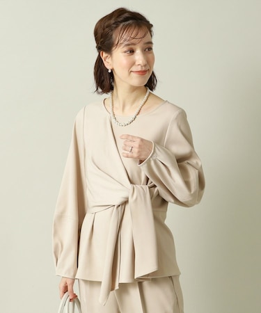 【通勤／手洗い可／吸水速乾】ツイルブラウス